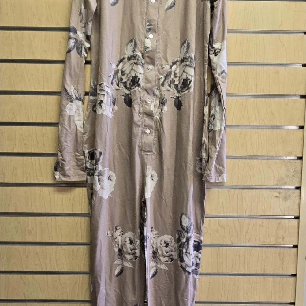 Joyfolie Mia Joy Malika Jumper In Neutral Floral Size 14